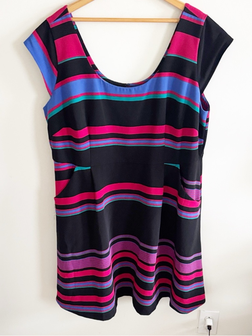 Plenty by Tracy Reese plus size pink stripped fit & flare dress size 22W